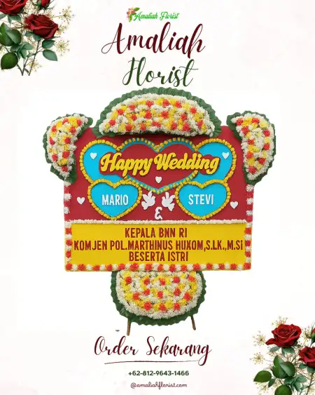 Papan Bunga Pernikahan Samsam